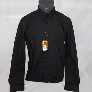 Majesty Black Button Down Shirt Mens L 16-16.5